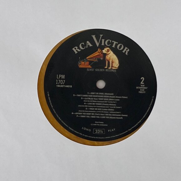 Elvis Presley Golden Records Walmart Exclusive Gold Vinyl LP 2020 Orthophonic - Picture 9 of 9